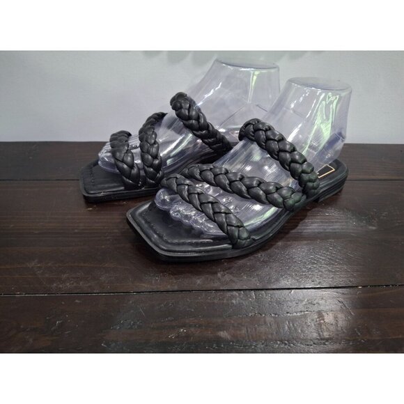 NWOB Doce Vita Iman Black Braided Slide Sandal/Sz. 6 - Picture 3 of 10